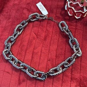 Adina Chunky Necklace Silver tone NWT